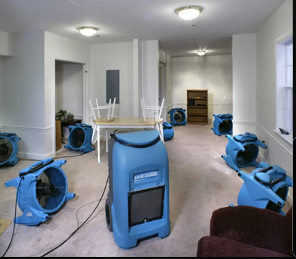 Air movers and dehumidifier setup for Water Extraction & Removal in Macedonia